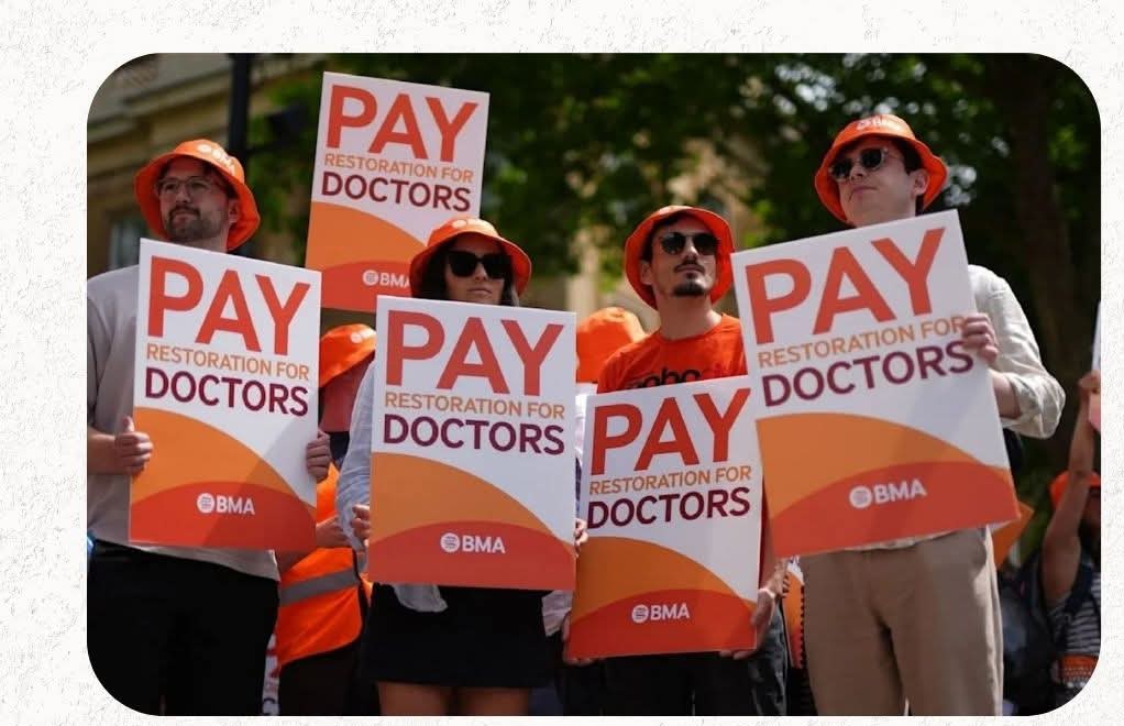 RESIDENT DOCTORS IN ENGLAND LAUNCH FIVE DAY STRIKE OVER PAY AND JOB SECURITY DISPUTE
